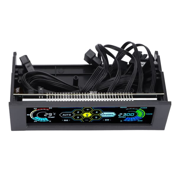Vifte Controller PC Intelligent Deteksjon Automatisk Alarm 5 Vifter Kontroll Lav Støy LCD Vifte Controller Kjøling for PC