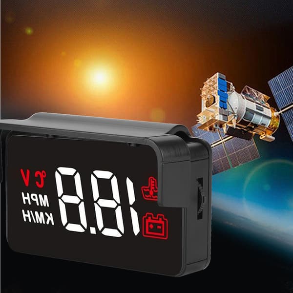 12V Bil HUD Head Up Display Egnet til OBD og GPS Dual System Bil Display
