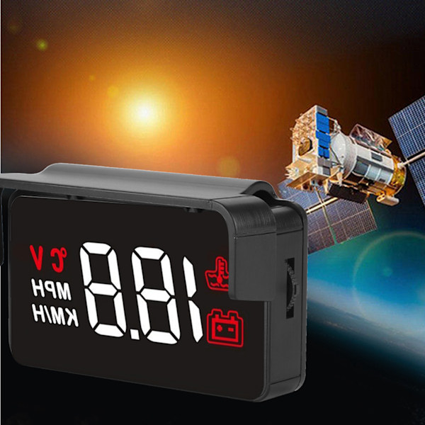 12V Bil HUD Head Up Display Passer for OBD og GPS Dual System Bil Display
