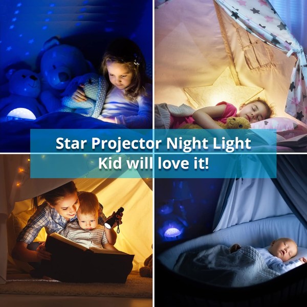Baby Boy Gifts, Star Projector Night Light for Baby Kid Toddlers Bedroom, Moon Projector Toys for Boys Age 1 2 3 4 5 Years Old  Birthday Gifts, Blue