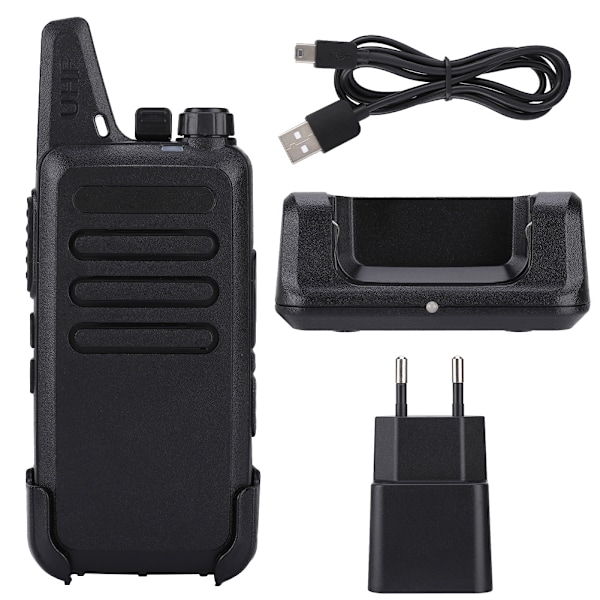 Zastone X6 Bærbar walkie talkie UHF 400-470MHZ Walkie Talkie Børn Ham Radio(EU100-240V)