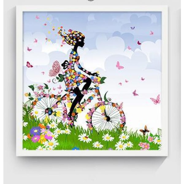 Wekity Blomsterfe Vægkunst Lærredstrykplakat, Enkelt Mode Vandfarve Kunsttegning Dekor til Hjem Stue Soveværelse Kontor og Børneværelse