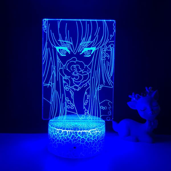 Anime 3D Lampe Code Geass for Soveromsdekor Nattelys Bursdagsgave Manga Code Geass Led Nattelys Sengelampe