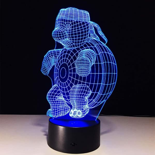 Illusjon LED nattlys 3D nattlys LED illusjon skilpaddeform nattlys illusjon LED nattlys
