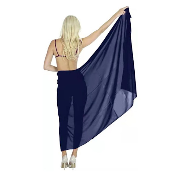 Kvinders Chiffon Strand Pareos Sarong Gennemsigtig Badetøj Cover Up Badetøj Bikini