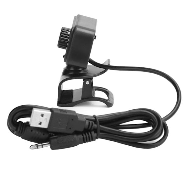 PC-kamera USB Clipon webbkamera med 3,5 mm ljudport mikrofon videomötesutrustning V3