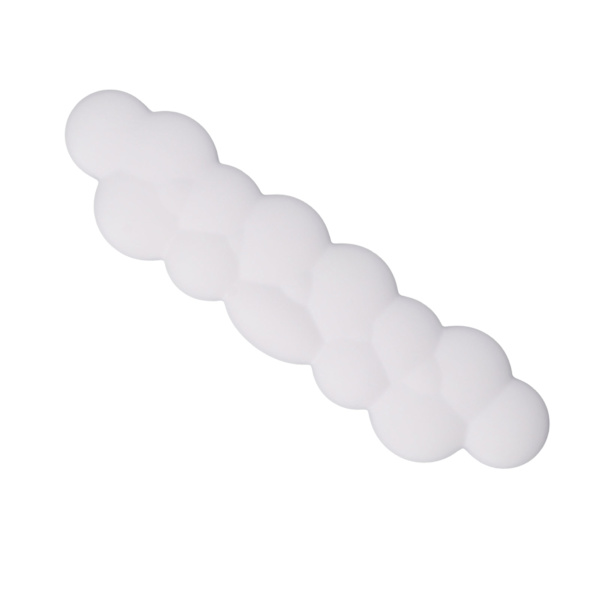 Cloud Keyboard Wrist Rest Glat PU Læder Keyboard Palm Rest Skid Resistent Ergonomisk Håndledsstøtte til Gaming Typing Hvid