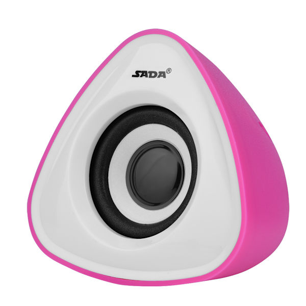 SADA Mini Stereo Bass USB 2.0 -kaksoiskauttimet, subwoofer-kaiutin, matkapuhelin, kannettava tietokone, PC, vaaleanpunainen
