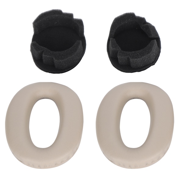 Utbytbara hörlurskuddar i svamp med avstämningsbomull för Sony MDR‑1000X WH‑1000XM2-hörlurar, champagnefärgade