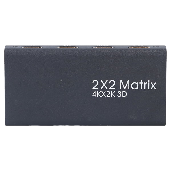 2x2 HD Multimedia Interface Switcher Understøtter 4Kx2K Ved 30Hz 3D 1080P Splitter med Infrarød Fjernbetjening 100‑240V EU Stik