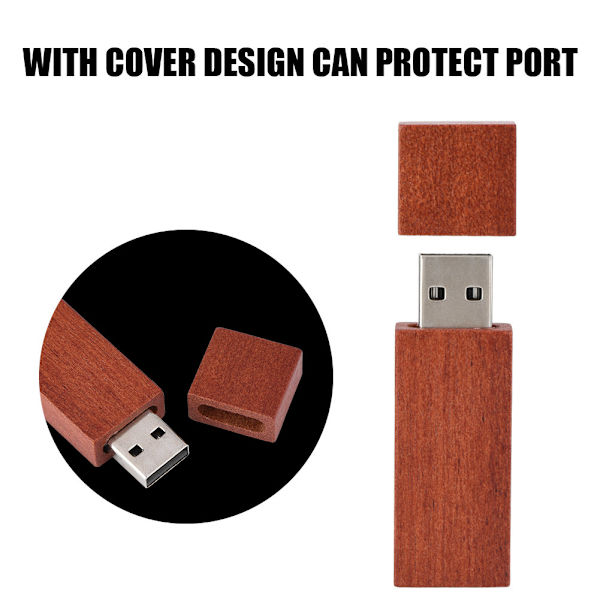 USB 2.0 Träminne USB U-disk med träfodral (32G)