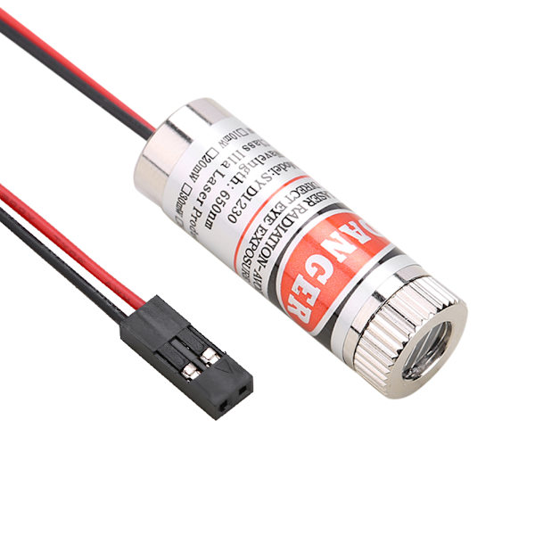 3D-skrivare 12 mm 5 mW röd lasermodul MXD1230 punktstorlek justerbart laseremissionshuvud