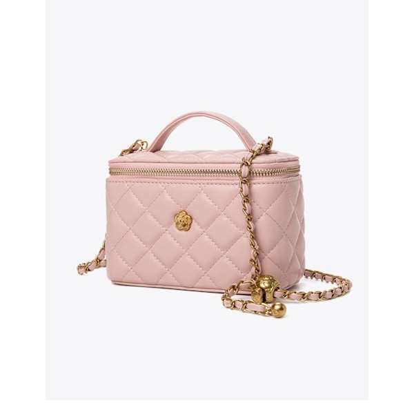 Liten Fyrkantig Väska Box Väska Kamelia Rutmönster Kedja Box Liten Väska Dam Enkel Axelremsväska Crossbody Väska Dam Handväska