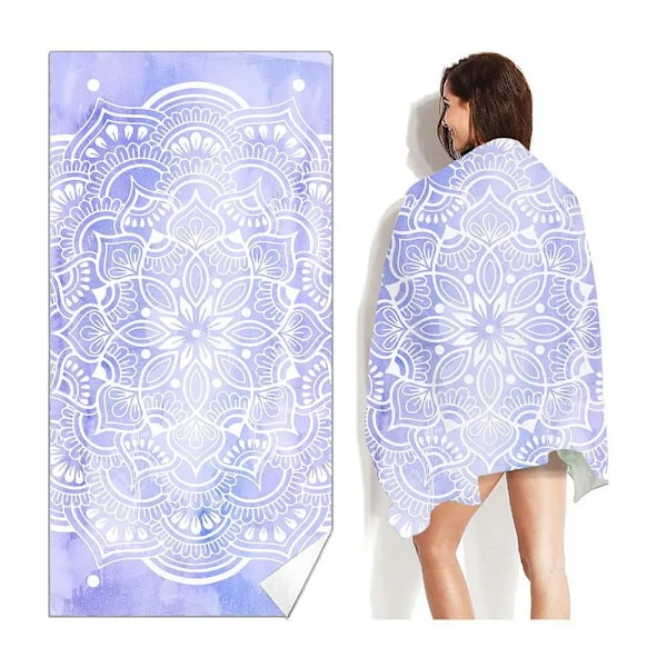 Boho Mandala Surf Poncho Mikrofiber Badehåndklæde Tørremåtte Ups Strandhåndklæder Dækker Kvinder Hurtig Strandhåndklæder Voksen