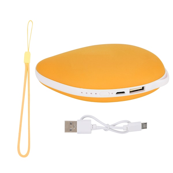 High Capacity Fast Charge Winter Anti Explosion Innovative Mobile Power USB Charging Hand Warmer(Yellow )