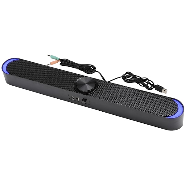 SADA V-198 Datamaskin Lyd Husholdning Desktop Bærbar Mini Høytaler Hodetelefon Dual Bruk (Svart)