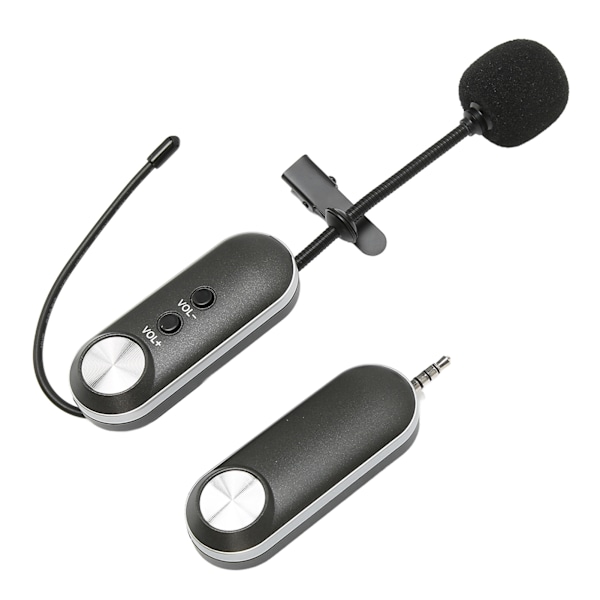 T‑3 Trådløs Lavalier Mikrofon UHF Professionel Lapel Mikrofon til Møder Tale PA System 100‑240VAU Stik