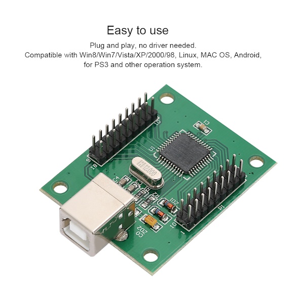 Arcade til USB-kontroller ledningssett 2-spiller kodermodul brett USB-kabel for PS3/PC