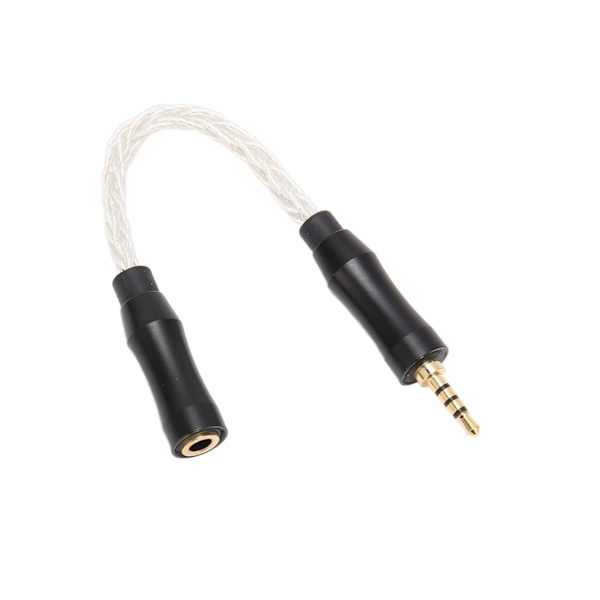 3,5 mm til 2,5 mm lydkabel hun til han enkelt krystal kobberkerne 8 tråde tabsløs lyd hovedtelefon adapterkabel 5,5 tommer sølv