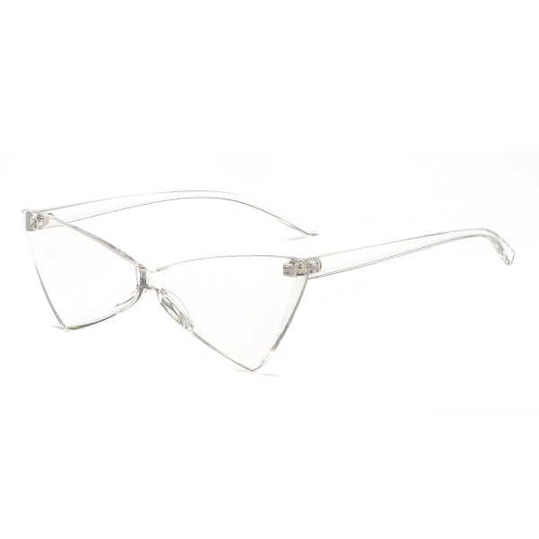 Triangle Cat's Eye Solbriller All-in-One Sløyfe Candy Color Dance Vintage Dame Solbriller Transparent color