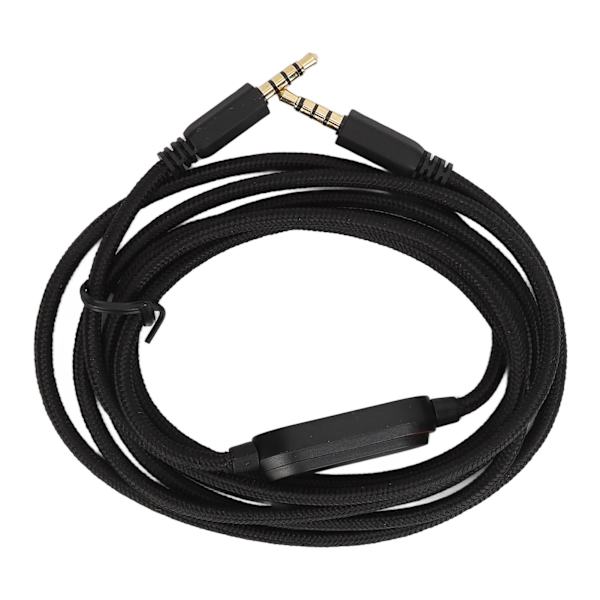 Udskiftning af lydkabel Nylon fletning Hovedtelefonkabel med lydstyrkekontrol Mute-switch til AW720H AW310H AW510H 988AW920H G633 G933