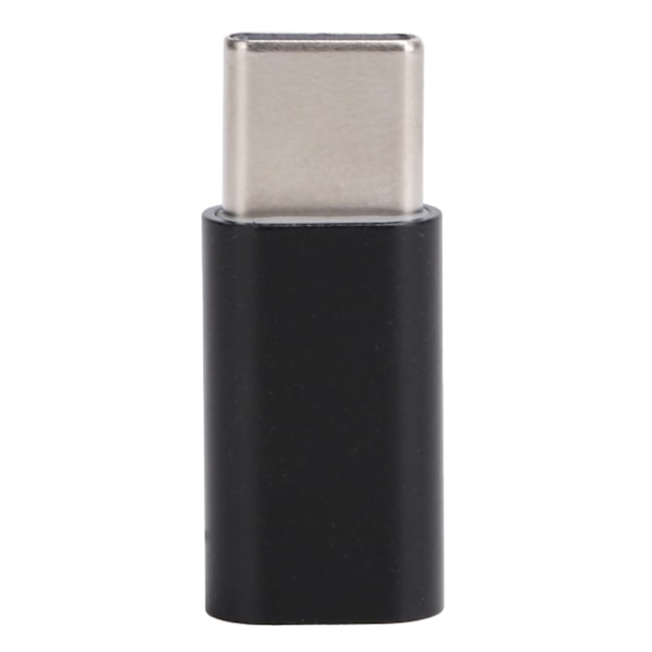 TypeC-adapter Micro-overførsel Aluminiumlegering Stik i Mini OTG-oplader til dataoverførsel (sort)