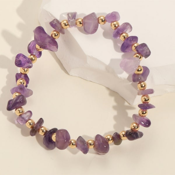 Naturlig Edelsten Armbånd 7 tommer Stretchy Chakra Edelstener Perler Helbredende Krystall Kvarts Kvinner Menn Jenter Gaver (Unisex)