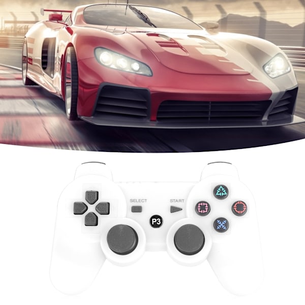 Trådløs intelligent Bluetooth-spil Gamepad funktionelt håndtag Signalstabilisering til PS3 hvid