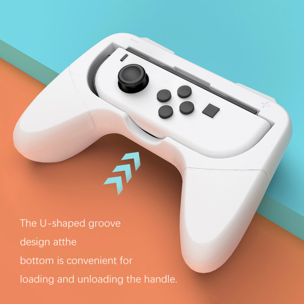 Grep kompatibel med Nintendo Switch for Joy Con & OLED-modell for Joycon, slitesterkt håndtaksett kompatibelt med Joy Cons-kontrollere, 2-pakning