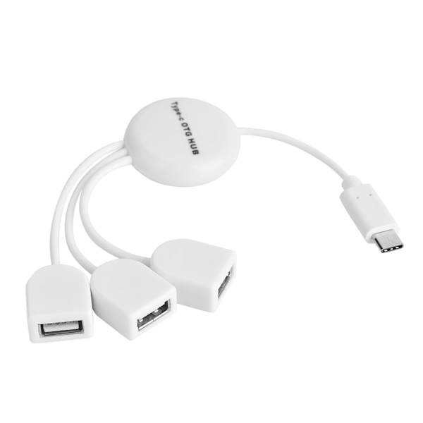 Höghastighets USB 3.1 Typ-C hane till 3 portar USB 2.0 hona USB OTG-hubb för mobiltelefon surfplatta bärbar dator