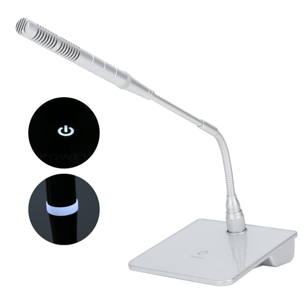 D8 Datamaskin USB Mikrofon Konferansespill Svanehals Kablet Mikrofon Sølv 100‑240V