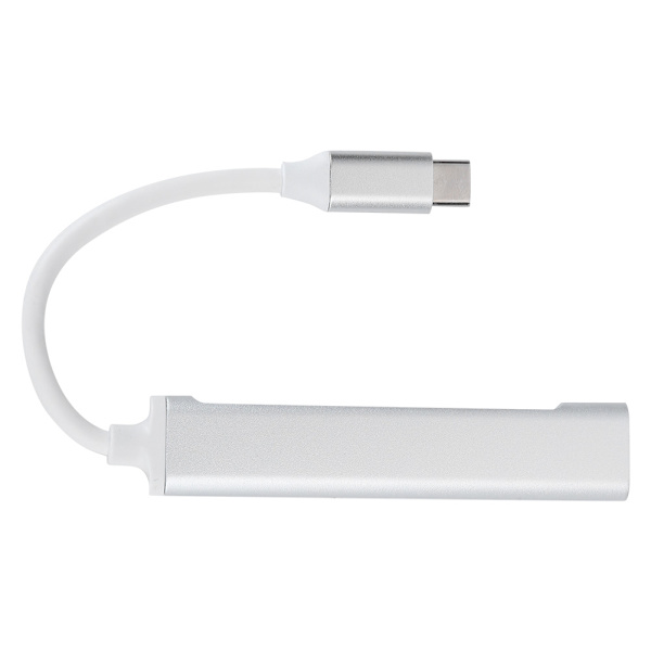 4-portars USB 3.0-hubb Multifunktion Typ C Splitter Extender Dock Adapter OTG PC (Silver)