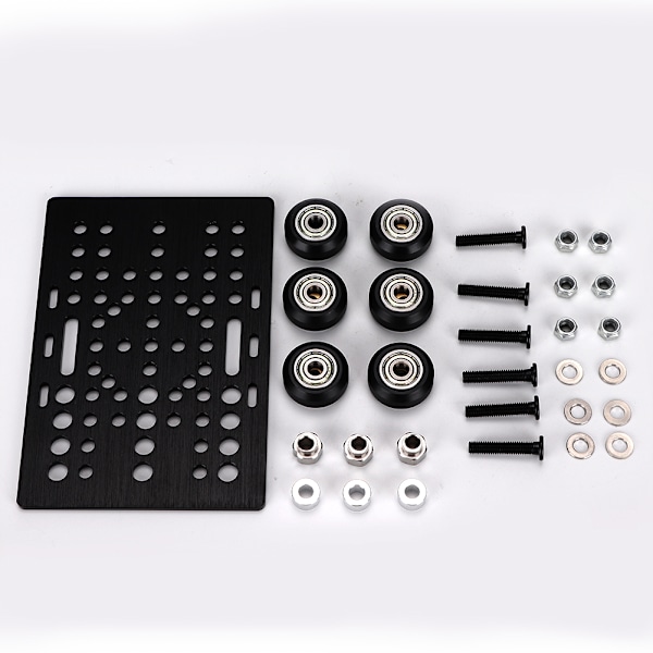 3D Printer Accessory Build Board Plate for V-Slot Construction Board Pulley Kit (Black Pulley)