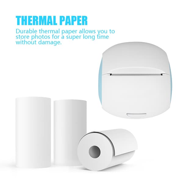 Termisk papir WiFi fotoprinter 57*50mm sort/hvid pixels fotoprinter til Android/iOS-sort