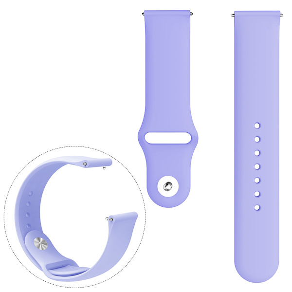 Snygg silikonklockarmband med spänne i rostfritt stål för Active 3 Move hr-klocka (lila)