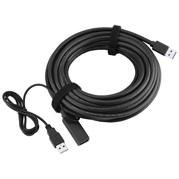 USB3.0 han til hun højhastighedsforlængeradapterkabel (sort 8m)