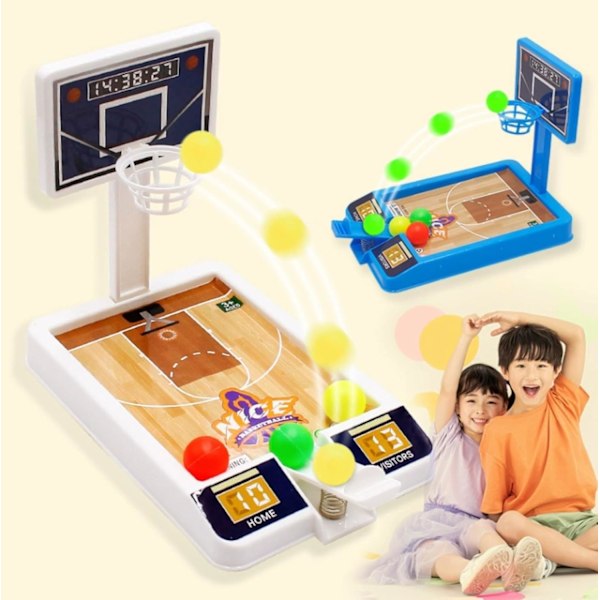 2-pack Basketbollspel Leksaker, Kontorsbord Basketboll för Vuxna för att Minska Stress, Basketboll Present Idé, Klassrums Priser för Barn Pojkar Flickor