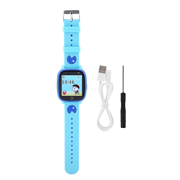 Barnens WiFi GPS LBS Positionering Smart Phone Watch Locator Tracker SOS Samtal (Blå & Engelska)