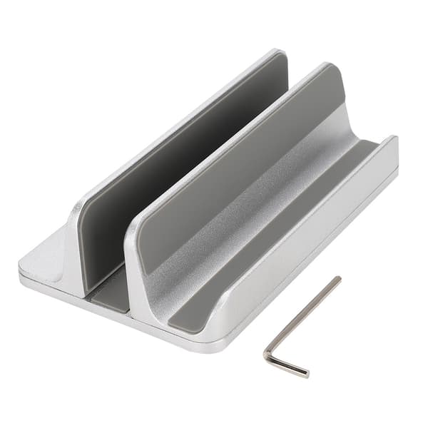 BH201 Aluminiumlegering Bærbar Datamaskin Støtte Base Stasjonær Holder Stativ Sølv