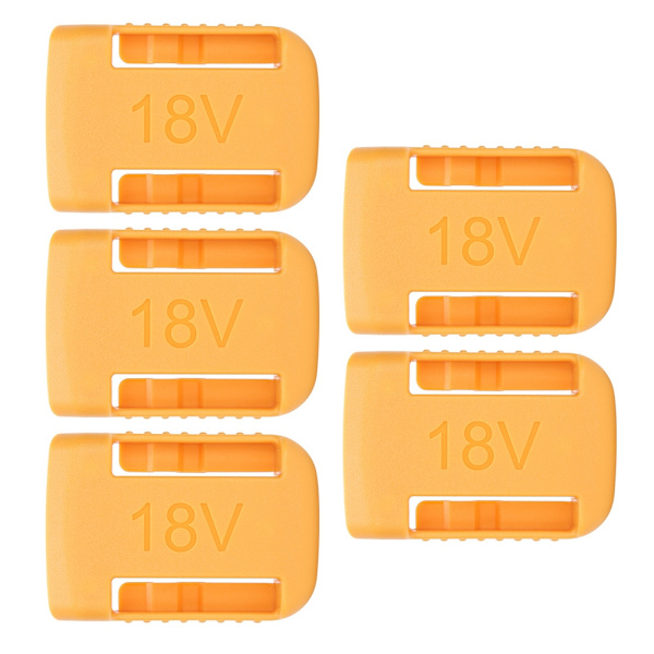 5 stk. 18V-60V serie lithium batteriholder slot opbevaringshylde stativ stativ gul