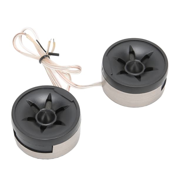 2 stk. 350W Mini Dome Tweeter Rund Højttaler Stick On Sort Universal Bil Audio System