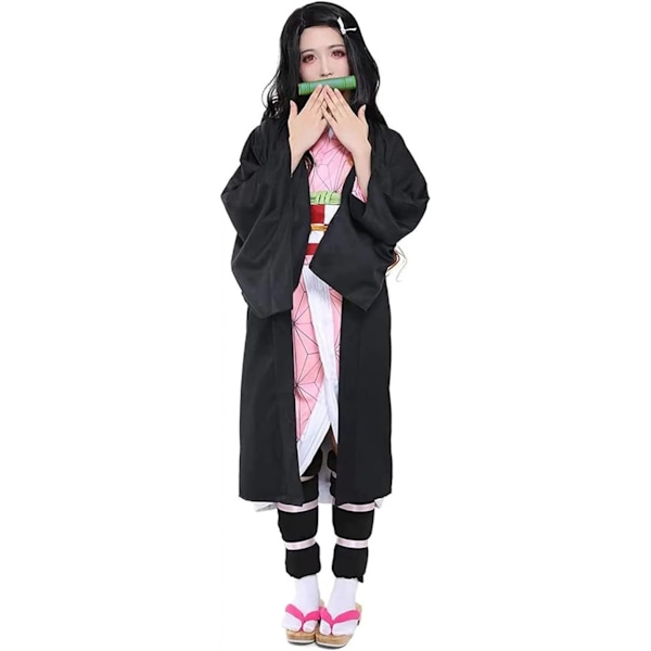 Nezuko Cosplay -asu Anime Cosplay -asusetti Halloween -asu aikuisille ja lapsille (170CM)