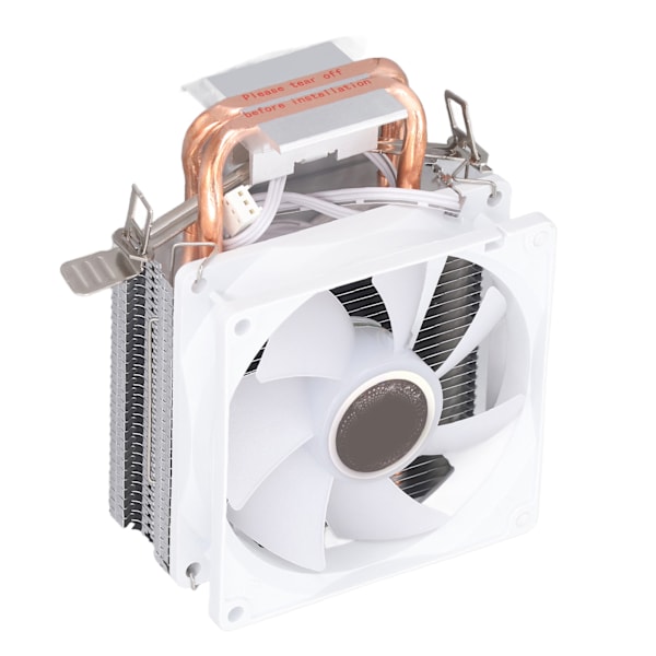 CPU-kylfläkt 3,5 tum 2 värmerör 3pin 12VDC 2000RPM hydraulisk lager CPU luftkylare för Intel 775 1150 1151 1155