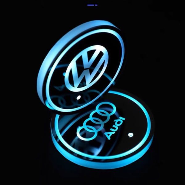 LED-bilfärgad lysande vattenkopp halkfri dyna automatisk induktionsdekorativ stämningsbelysning - Buick färgglada modeller - enkelpack