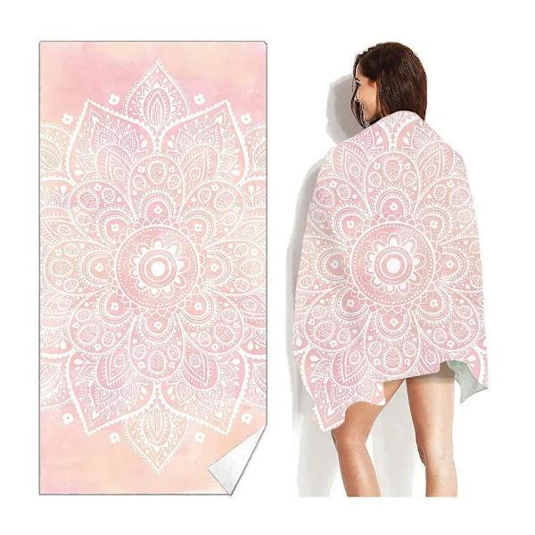 Boho Mandala Surf Poncho Mikrofiber Badlakan Torka Mat Ups Strandhanddukar Omslag Kvinnor Snabb Strand Strandhanddukar Vuxen