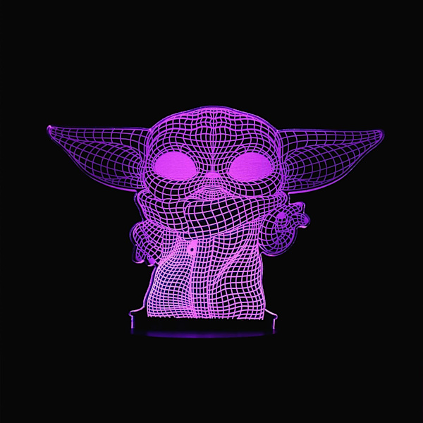 3D Illusionsplattform Nattlampa Touch Switch 7 Färgbyte USB-ström LED Skrivbordslampa för Heminredning eller Semestergåvor