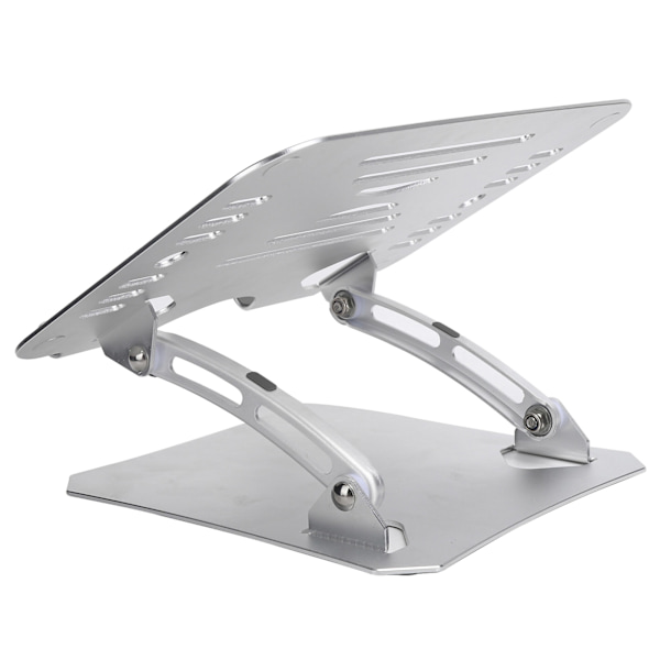 Justerbart bärbart laptopstativ, skrivbordsstativ för bärbar dator, surfplatta, kylbas, silver