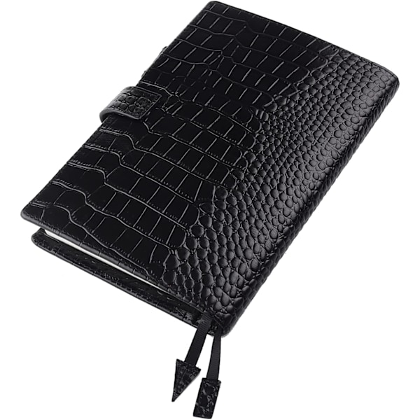 Læder B6 Planner Cover, Personlig Organizer med Pen Loop, Kortlommer, Lynlåslommer, Kompatibel med de fleste B6-størrelse Planner-notesbøger