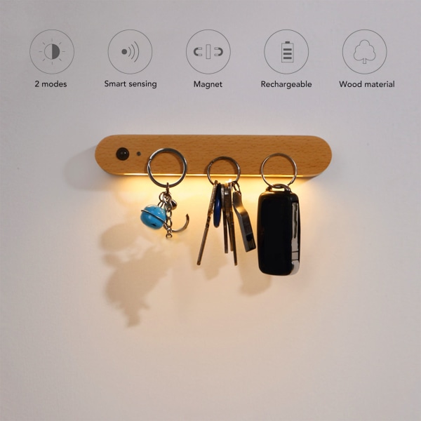 Under Cabinet Light Closet Light Motion Sensor Dusk to Dawn Sensor Magnet USB Rechargeable LED Wall Light for Hallway