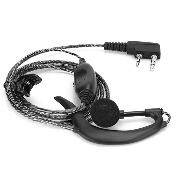 Bärbar Walkie Talkie Öronsnäcka Headset K Huvud Klart Ljud Öronpropp Passar för Baofeng 5R Serie